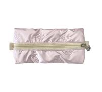 Wayfadacc Astuccio per matite con fiocco, grande capacità, colore metallico, in poliuretano, per matite, organizer da viaggio, borsa per trucco da viaggio, C, 22*10*2CM