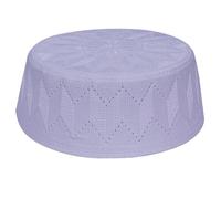 Wayfadacc Cappello da uomo etnico musulmano ricamato Kippah Kufi cappello comodo cappello Namaz tradizionale copricapo Kippah bianco