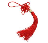 Wayfadacc Ciondolo a forma di nodo cinese intrecciato a mano con nappe portafortuna, decorazioni da appendere