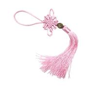 Wayfadacc Ciondolo a forma di nodo cinese intrecciato a mano con nappe portafortuna, decorazioni da appendere