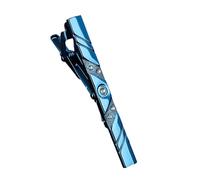 Wayfadacc Fermacravatta da uomo in ottone blu per matrimonio cravatta clip gentiluomini intarsi cravatte clip per feste di nozze