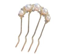 Wayfadacc Fermaglio per capelli moderno con perle abbellimento multi funzionale a forma di U per stile casual o Hanbiuk