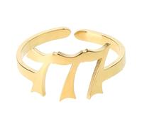 Wayfadacc Lucky 111 222 333 444 555 666 777 888 Anelli Per Le Donne Numero Fortunato Regolabile Gioielli