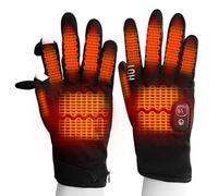 Wayfadacc Touchscreen Guanti riscaldati invernali a batteria ricaricabile Guanti resistenti al freddo Controllo termico regolabile per esterni