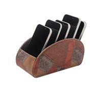 WAYIFON Supporto per telecomando con 5 tasche, grande supporto per TV, DVD, 4 K Stick e Bluray, telecomando per penne, motivo collage a L