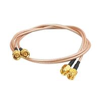 WayinTop 2pcs SMA Maschio a SMA Maschio RG316 Pigtail Cavo WiFi Estensione Adattatore RF Connettore per Homematic CCU3 CCU2 CC1101 Raspberry Pi 2.4GHz Antenna WiFi Router (50CM)