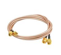 WayinTop 2pcs SMA Maschio a SMA Maschio RG316 Pigtail Cavo WiFi Estensione Adattatore RF Connettore per Homematic CCU3 CCU2 CC1101 Raspberry Pi 2.4GHz Antenna WiFi Router (100CM)