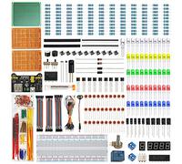 WayinTop Kit Avvio Elettronico Completo con Manuale Utente Francese, Breadboard, Jumper Wire, PCB Board, LED, Diodi e Resistenze per Arduino