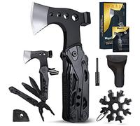 WayinTop Multitool Campeggio Martello per Uomo, Multifunzione con Ascia Martello Pinze Cacciaviti Apri Bottiglia Fischietto e Asta di Magnesio Portatile per Esterno Sopravvivenza Campeggio