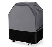 Waykea Copertura per griglia resistente, Oxford 600D, impermeabile, resistente ai raggi UV e allo sbiadimento, barbecue a carbone Weber, Char-Broil, Dyna, Glo, Nexgrill, 81 x 63 x 109 cm, grigio/nero