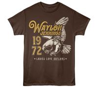 Waylon Jennings - 1972 Aquila - Licenza Ufficiale - Solido Marrone Stampa