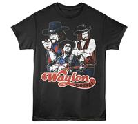 Waylon Jennings - Collage - Licenza Ufficiale - Grigio Solido Stampa Frontale Da