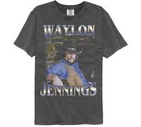Waylon Jennings - Sbiadito Mattoni - American Classici - Grigio Solido Adulto