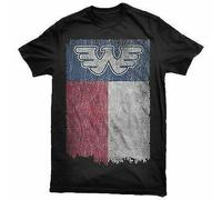 Waylon Jennings Texas State Flag Singer Band Guitar Classic T Maglietta S-2XL