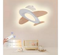Wayluoung Plafoniera LED, 3000-6000K Dimmerabile Con Telecomando, 40W 40*50cm Lampada Per Cameretta Per Bambini In Legno + Acrilico, Lampada Sospensione LED Per Camerette Per Ragazze/Ragazzi Soggiorno