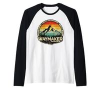 Waymaker promessa Custode Miracolo Lavoratore Cristiano Vintage Maglia con Maniche Raglan