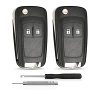 Waymaytecy 2 Pezzi Guscio per Chiave Auto(2 Tasti), Telecomando Cover Ricambio Chiave,Casella chiave remota