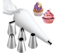 Waymaytecy Set di 6 sac a Poche in Silicone Riutilizzabile, Beccucci per sac a P