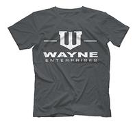 Wayne Enterprises Batman Inspired T-Shirt 100% Cotton Bruce Wayne The Joker[Charcoal,XL]