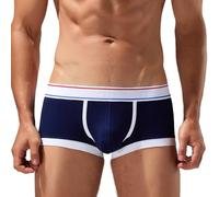 Wayonge Boxer intimo da uomo, in cotone, confortevole, traspirante, a vita bassa, per la casa