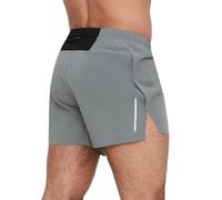 Wayonge Pantaloncini sportivi da uomo per corsa e maratona, con slip interno, ad asciugatura rapida e traspiranti, Grigio, XL