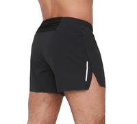Wayonge, pantaloncini sportivi da uomo per corsa e maratona con slip interno, ad asciugatura rapida e traspiranti, nero, XL