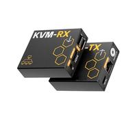 WayPonDEV KVM-RX KVM-TX HDMI Cavo Extender, un punto per l'invio di molti punti per la ricezione, distanza di trasmissione RJ45 1080P POE, per telecomando e trasmissione remota (KVM-TX&RX)