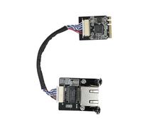 WayPonDEV M.2 A E Key to 2.5 Gigabit Ethernet Modul, i225 i226 2.5G Ethernet Server NIC, 10/100/1000/25000 Mbps RJ45 LAN, Multi-Gigabit M.2 Scheda di rete (i226 M.2 E Key,20CM)