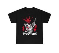 WAYSDA Getta Robo T-Shirt Getter Dragon Getter Robo 70s Anime Super Robot Black L