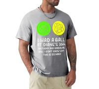WAYSDA I Had a Ball at Diane 35th Birthday And Underline Ball T-Shirt Grey L