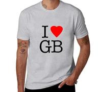 WAYSDA I Love Great Britain - I Heart GB T-Shirt Grey L