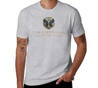 WAYSDA Tomorrowland T-Shirt Hippie Clothes White t Shirts Custom t Shirt Grey L