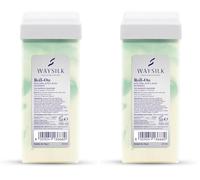WAYSILK Roll On Biactive Aloe e Latte, 100ml, Cera Depilatoria Liposolubile, Idratante e Emolliente (Confezione da 2)