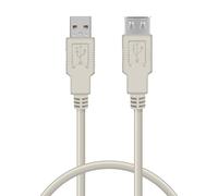 Waytex 11306 Cavo di Estensione USB 2,0 A/Maschio A Femmina, Lunghezza 0,60 m, Colore: Beige
