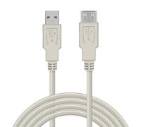 Waytex 11350 - Prolunga USB 2.0 A Maschio/A Femmina, Lunghezza 5 m, Colore: Beige