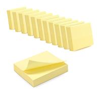 WAYTEX 1200 note adesive riposizionabili giallo pastello 12 blocchi da 100 fogli 5 x 4 cm senso orizzontale
