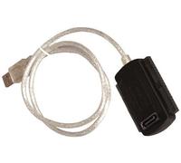 Waytex 12514 - Adattatore USB 2.0 con alimentazione per disco duro da 2,5"/3,5" IDE/SATA, colore: nero