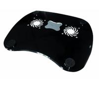 Waytex 12694 - Supporto per pc Portatile 15”/17”, con 2 ventole di Raffreddamento, Colore: Nero