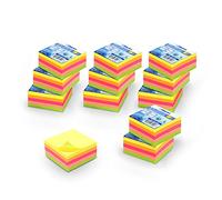 WAYTEX 3000 - Adesivi riposizionabili, multicolore neon, 12 mini blocchi da 250 fogli, 5 cm x 5 cm