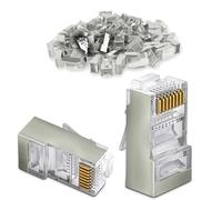 Waytex 37113 connettore RJ45 schermatura Confezione da 100 Trasparente