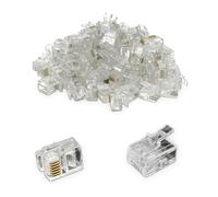Waytex 37168 RJ12 connettore Confezione da 100 Trasparente