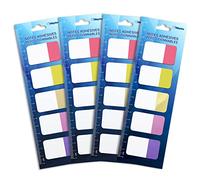 WAYTEX 400 Segnalibri di carta adesivi di grande formato 5 colori 4x 5 blocchi da 20 fogli bicolori 42 x 25 mm adesivi riposizionabili