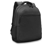 Waytex 71065 Zaino Computer 15 pollici Tessuto Impermeabile - 2 scomparti con zip - Nero, Nero, Ovale, Ovale