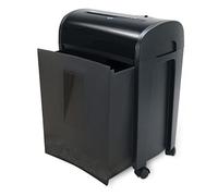 WAYTEX 77323 Distruggi documenti a taglio incrociato, 10 fogli, CD e DVD, cassetto 14 l, su ruote, veloce e permanente