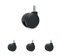 Waytex 78152 - Rotella grande diametro 60 mm, per sedia da ufficio universale, colore nero (Confezione da 4)