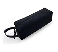 Waytex 931170 Astuccio grande capacità 2 scomparti per la scuola, l'ufficio, la conservazione, cosmetici, 27 x 7 x 10 cm, nero, Nero, unica, Astuccio a doppio scomparto