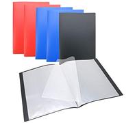 WAYTEX 931410P - Confezione da 6 protezioni per documenti A4, 60 foto, 30 tasche, copertina in polipropilene, colori assortiti