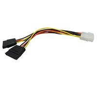 Waytex CÃ ¢ ble Alimentation en Y 1 X Molex 4 Pins vers 2 X SATA 0.16 m