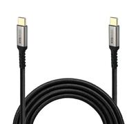 Waytex Cavo USB C 100 W 2 m, ricarica rapida PD 5 A, cavo USB tipo C, trasferimento dati 10 Gbps, guaina in nylon intrecciato anti-rottura, nero