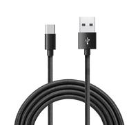 Waytex Cavo USB C 3.1 a USB per caricabatterie e dati, lunghezza 1,00 m, spina di tipo C maschio, spina tipo A maschio, guaina in nylon anti-rottura nero per iPhone, iPad, Samsung e qualsiasi